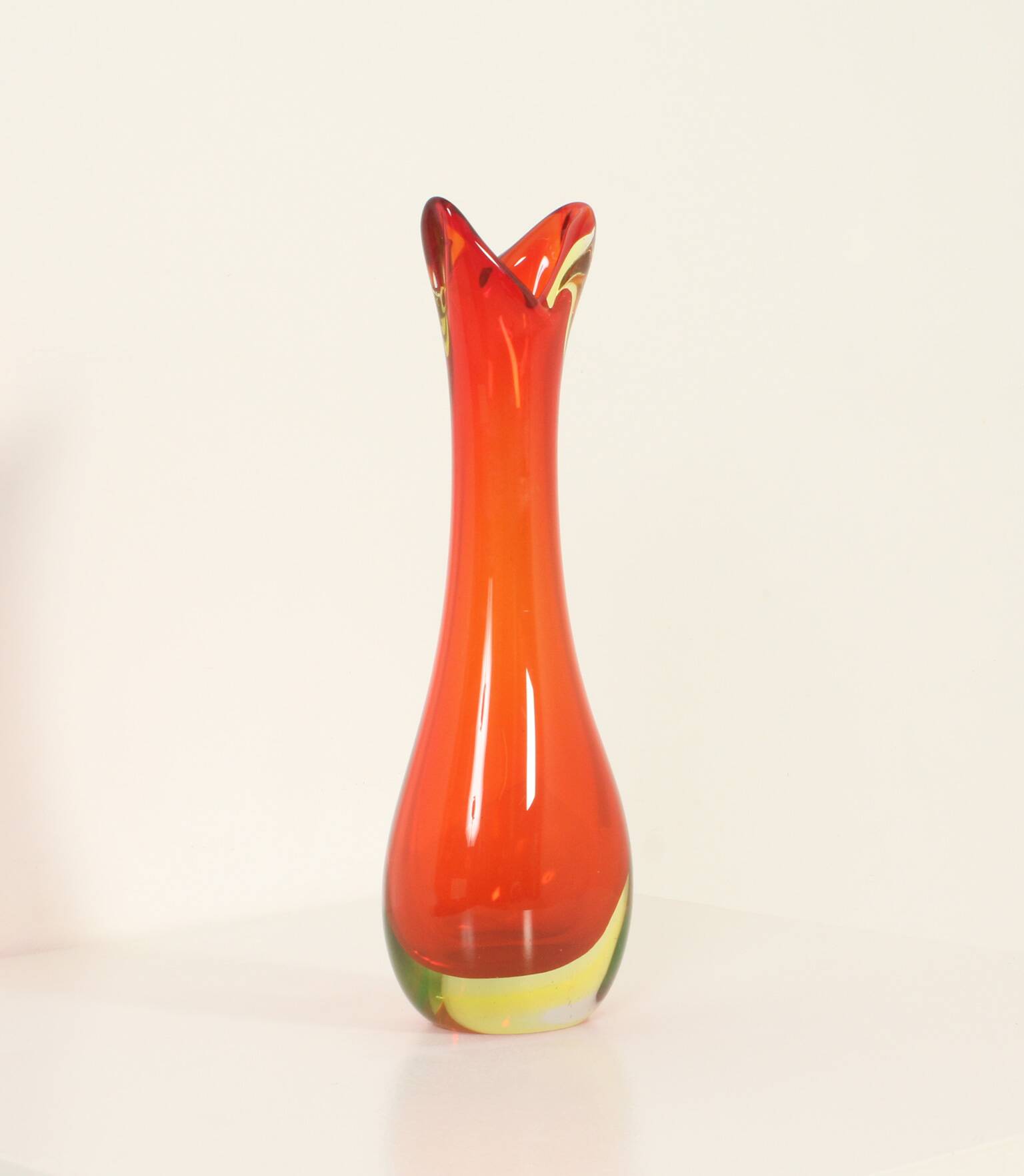 Murano glass vase with a wide neck, Italy, 1960s