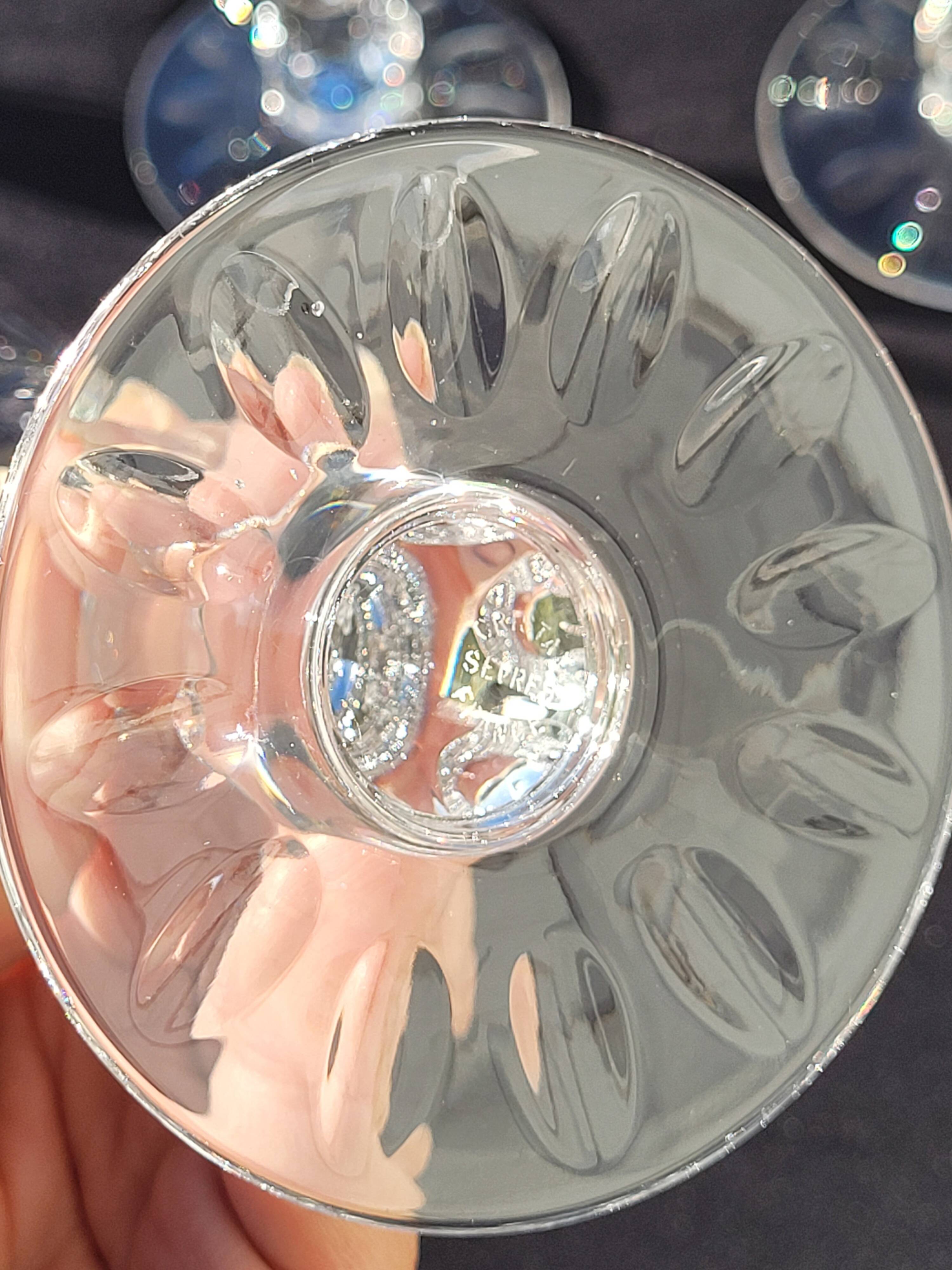8 verres à eau vin cristal de Sevres