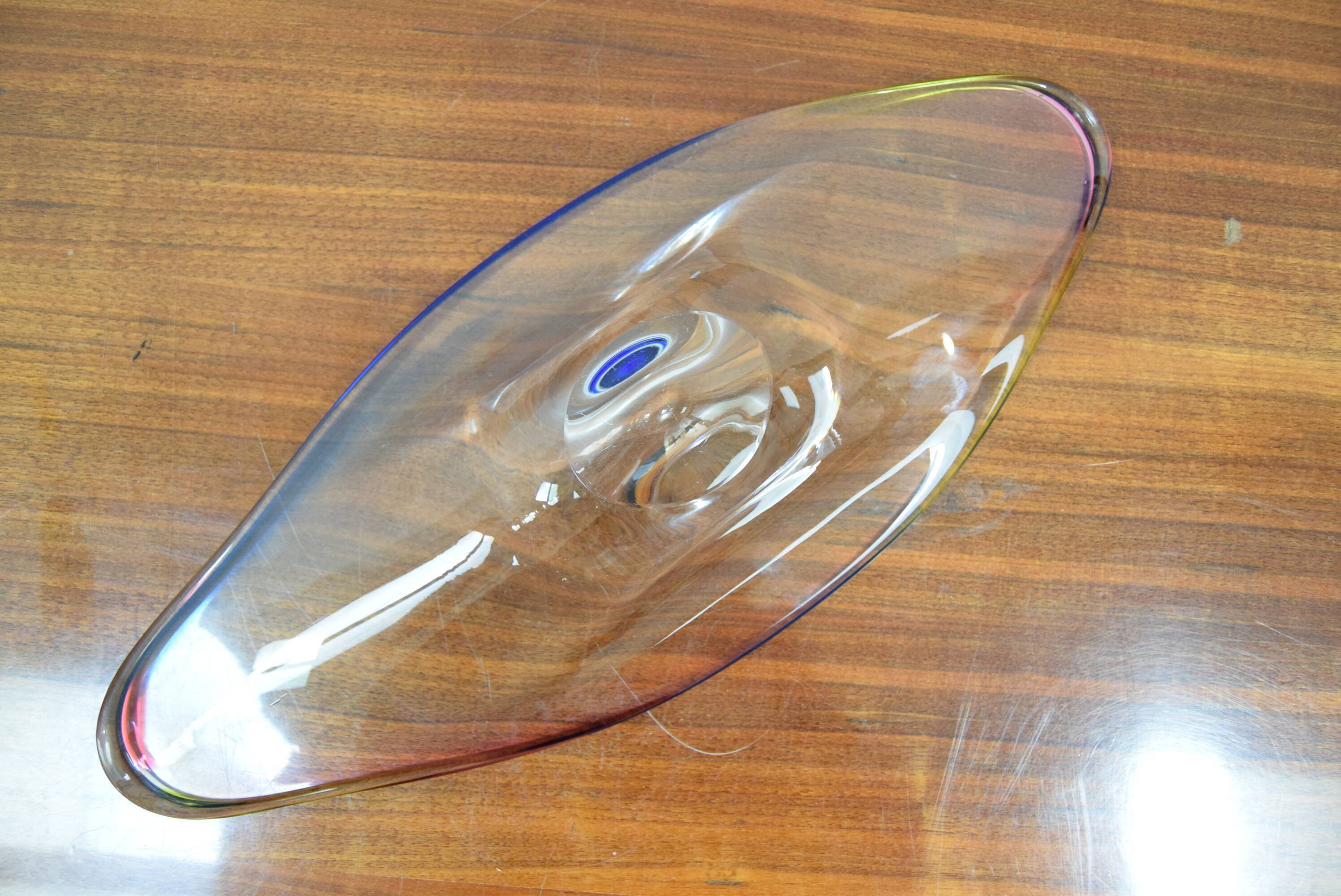 Mid -Century Glass Bowl/Bohemia Glass, 1960´s