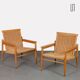 Pair of vintage wicker armchairs produced by Uluv, 1960