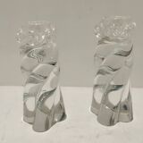Pair of Baccarat candlesticks