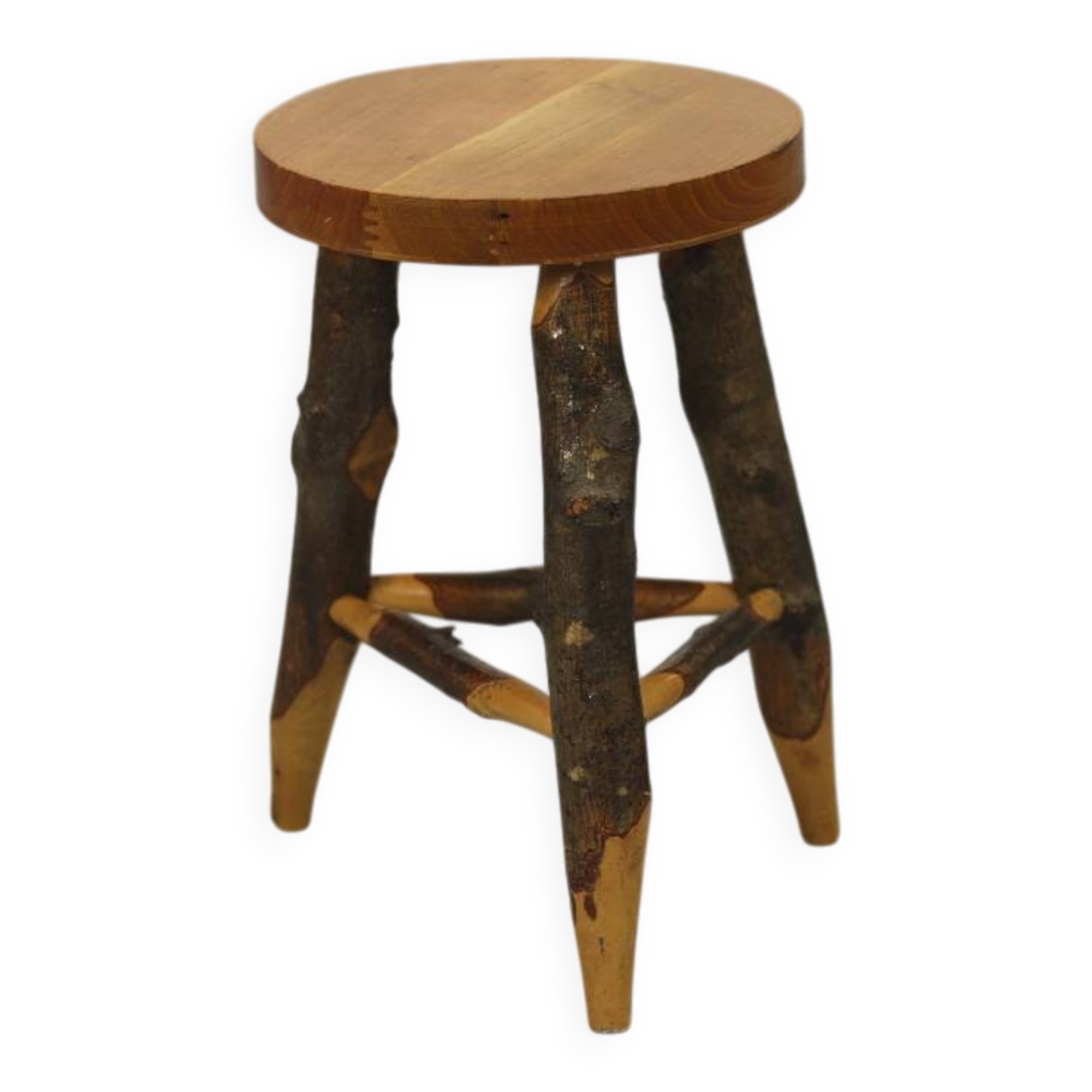 Old Wabi Sabi Beechwood stool / side table