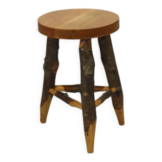 Old Wabi Sabi Beechwood stool / side table