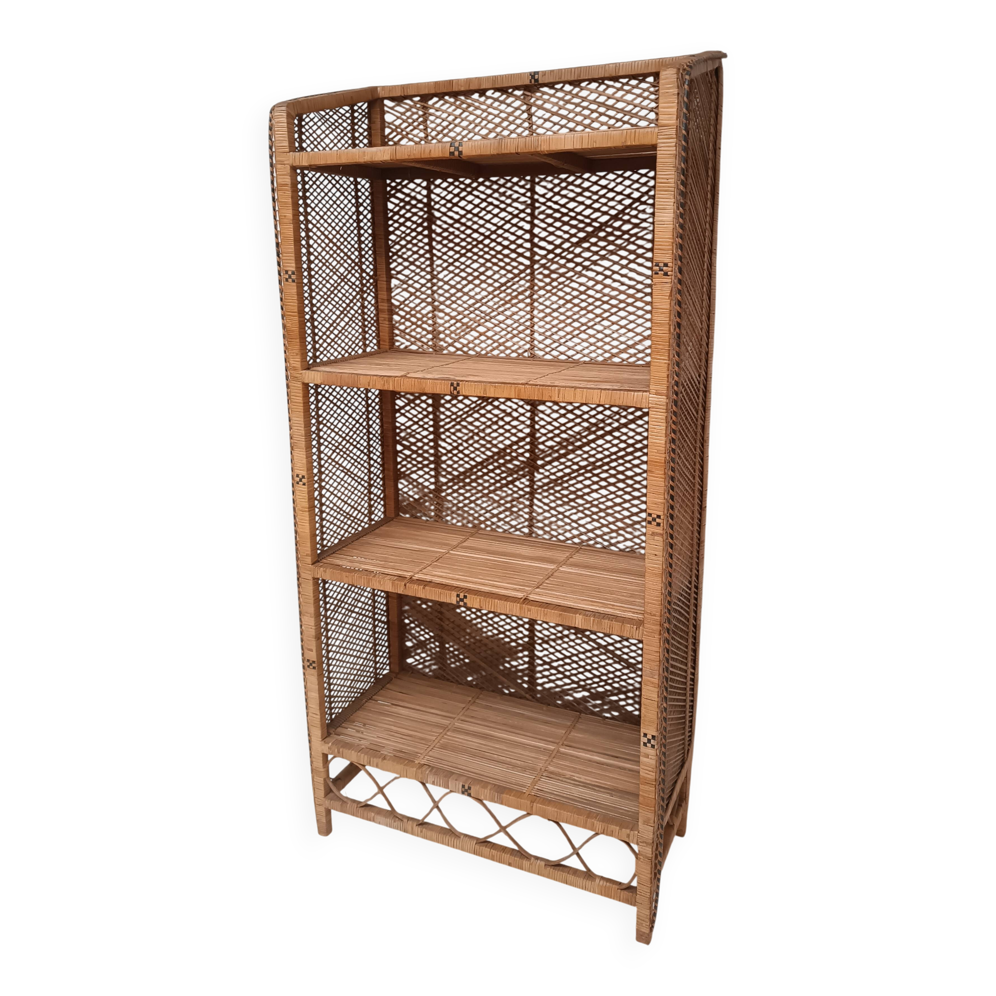 Vintage rattan shelf