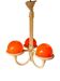 Audoux Minet 3-branch rope chandelier