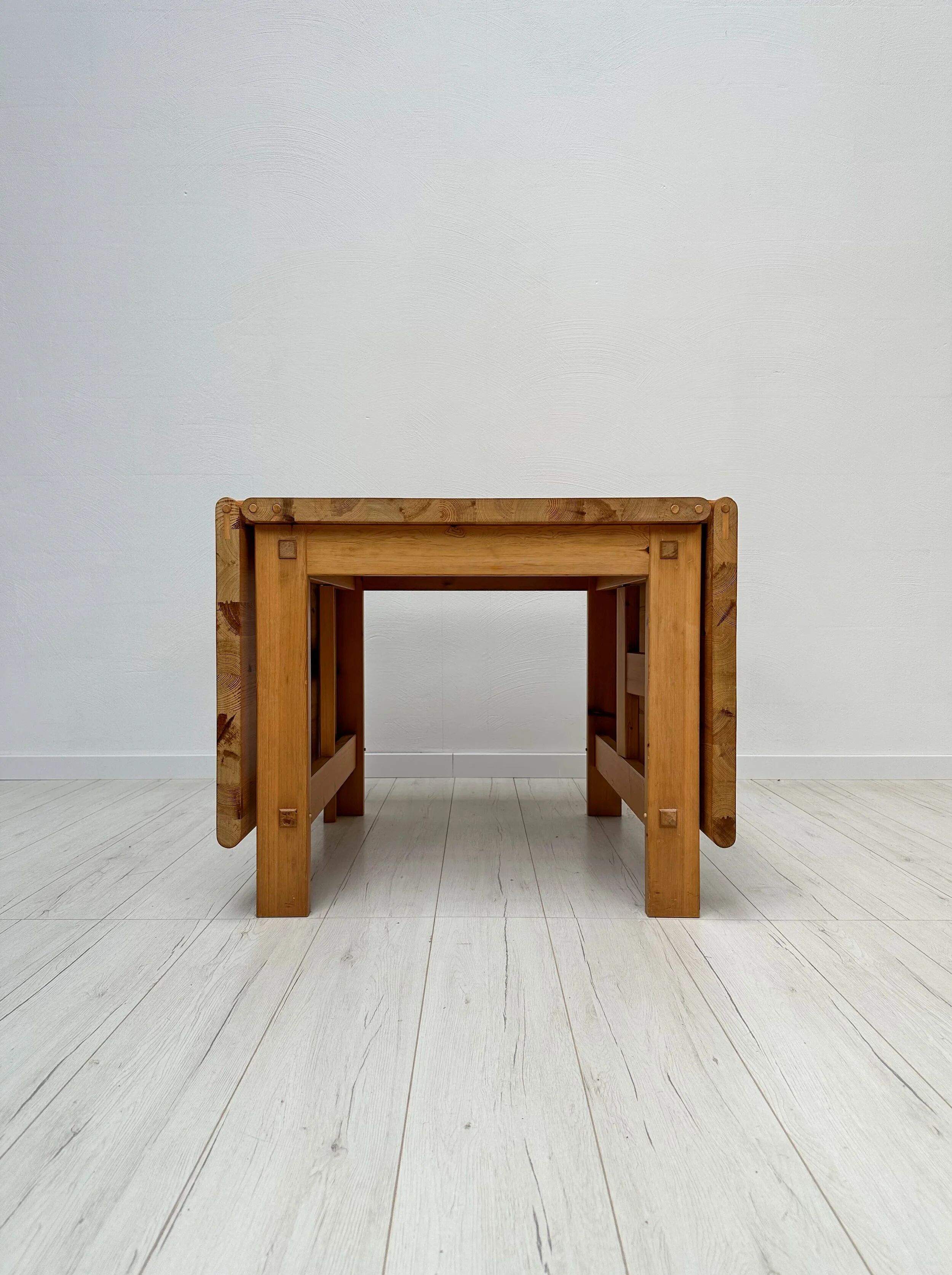 1960s Vintage ‘Fureka’ Pine Drop-Leaf Dining Table by Edvin Helseth for Sta