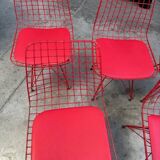 Suite of 10 metal chairs