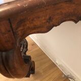 Old console in walnut and marble top