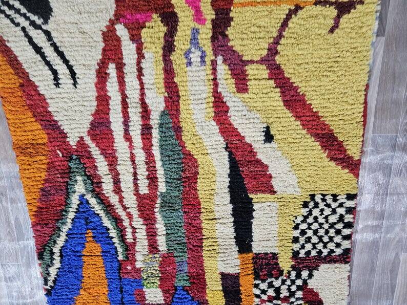 Elegant, colorful Berber rug, 150/250cm