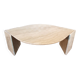 Table basse Roche Bobois forme œil en travertin 1970/80