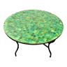 Green round zellige table 130 cm in diameter