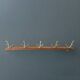 Vintage wooden wall coat rack - 5 hooks