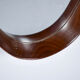 Oval Scandinavian teak mirror from the 1960s