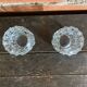 Pair of Antique Candle Holders Design FRANTISEK VIZNER Czech Moulded Glass 6
