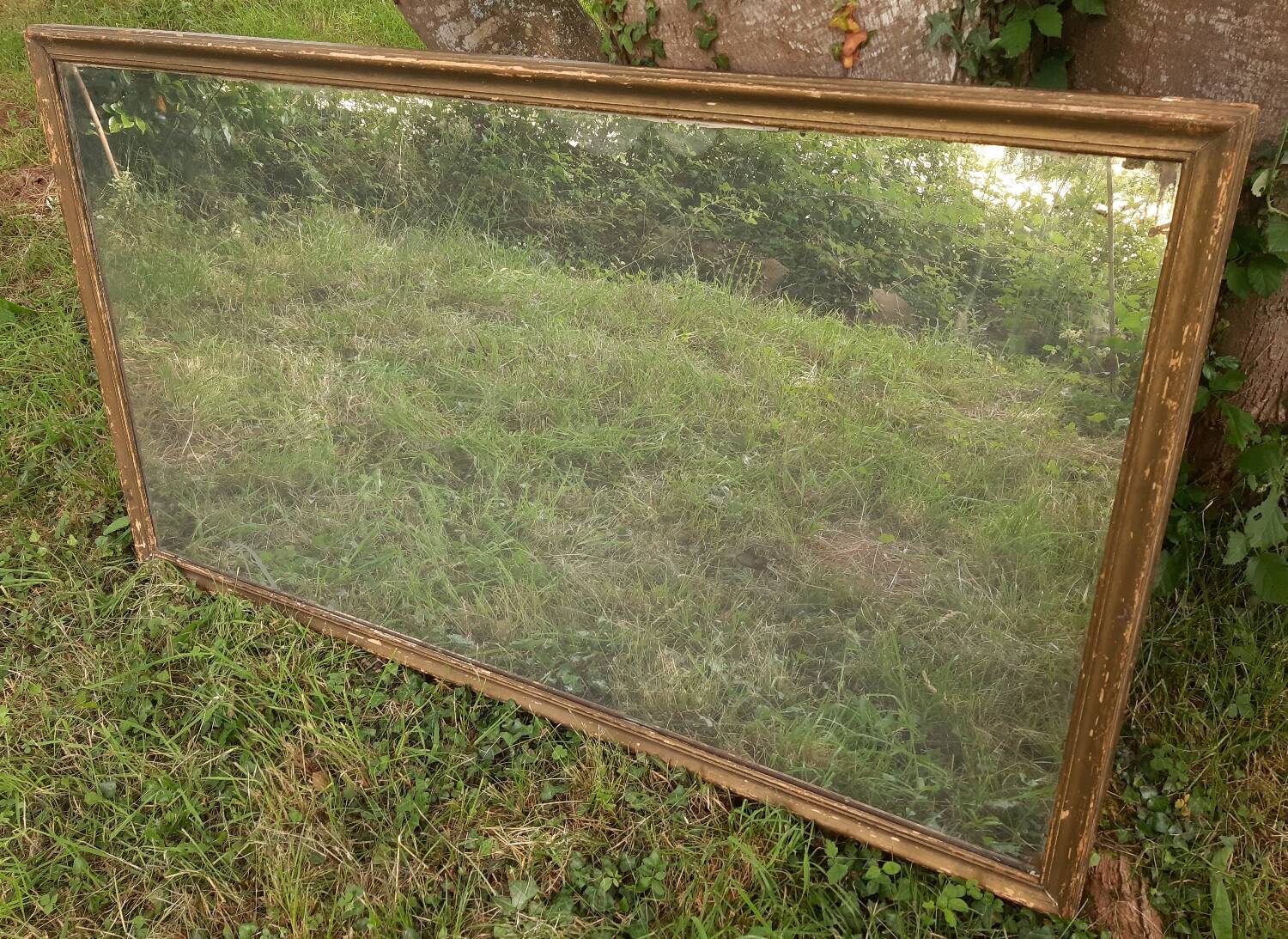 Antique mercury mirror. (Fireplace mirror)