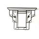 Art Deco wall coat rack in hammered wrought iron - 1930s/40s