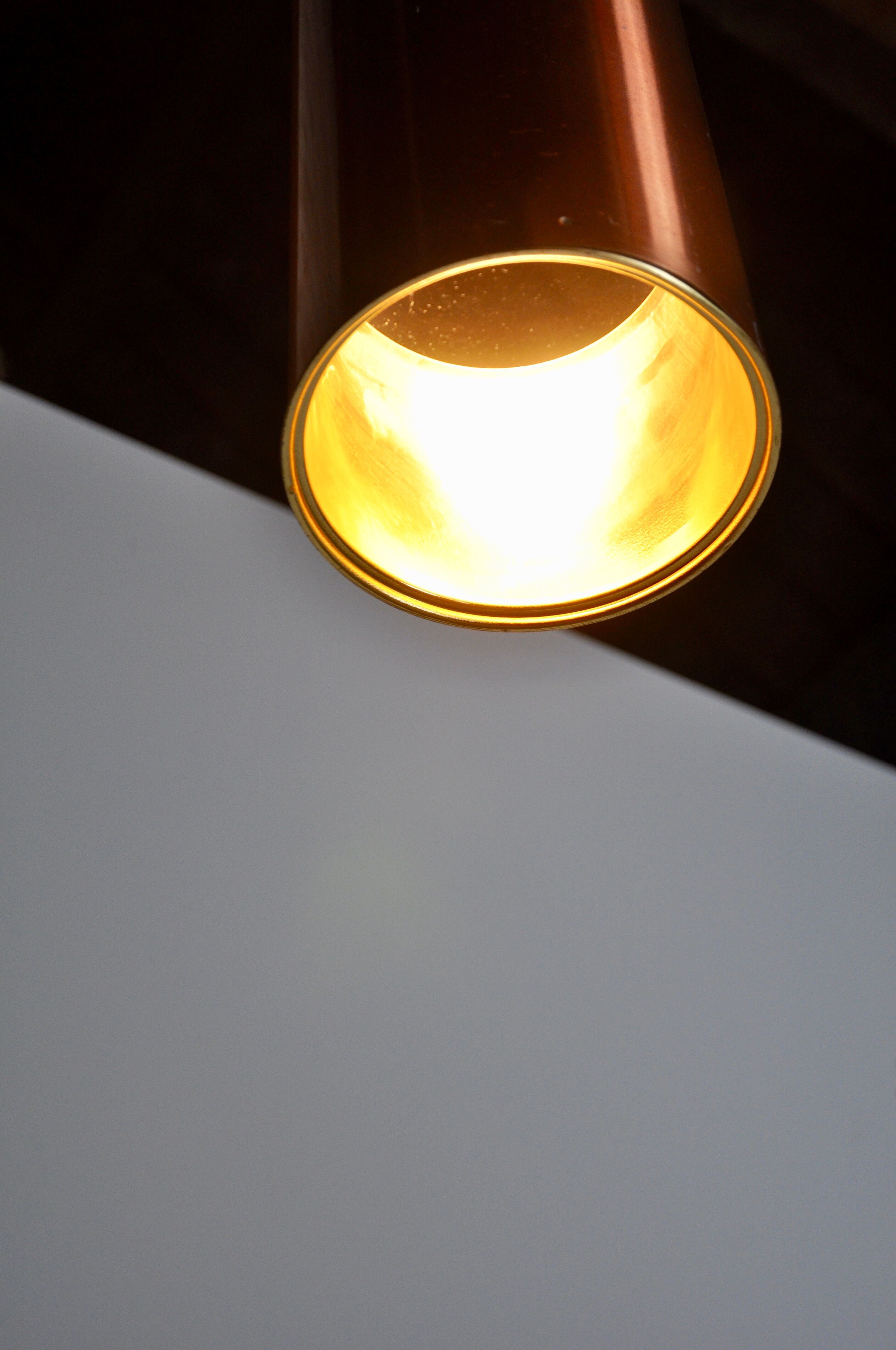 Hanging in copper cylindrical 1960 s set of 10