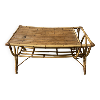 1960s rattan coffee table