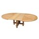 Large vintage Victorine table in light oak, Guillerme et Chambron
