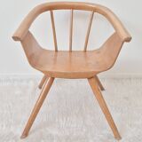 Fauteuil bois pour enfant Baumann, années 50