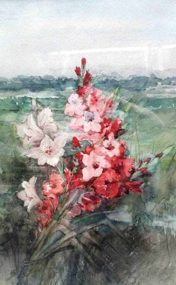 The watercolor "Iris".