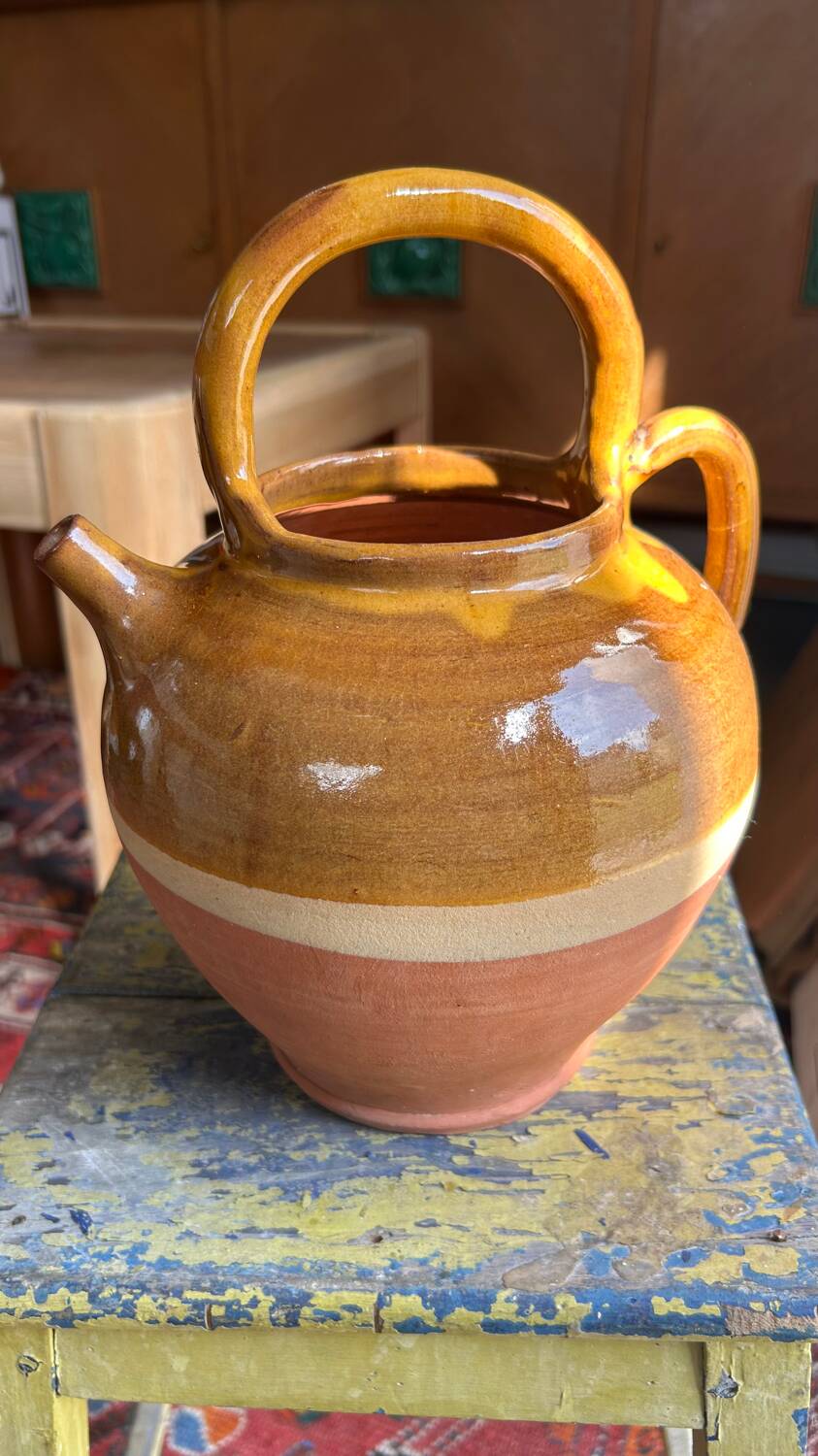Yellow glazed jug
