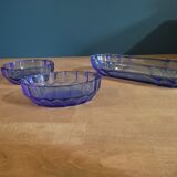Vide poches porte savon récipients en verre bleu ancien vintage dp 0222f075