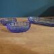Vide poches porte savon récipients en verre bleu ancien vintage dp 0222f075