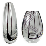 Midcentury collection of art glass vases by Vicke Lindstrand for Kosta Sweden.