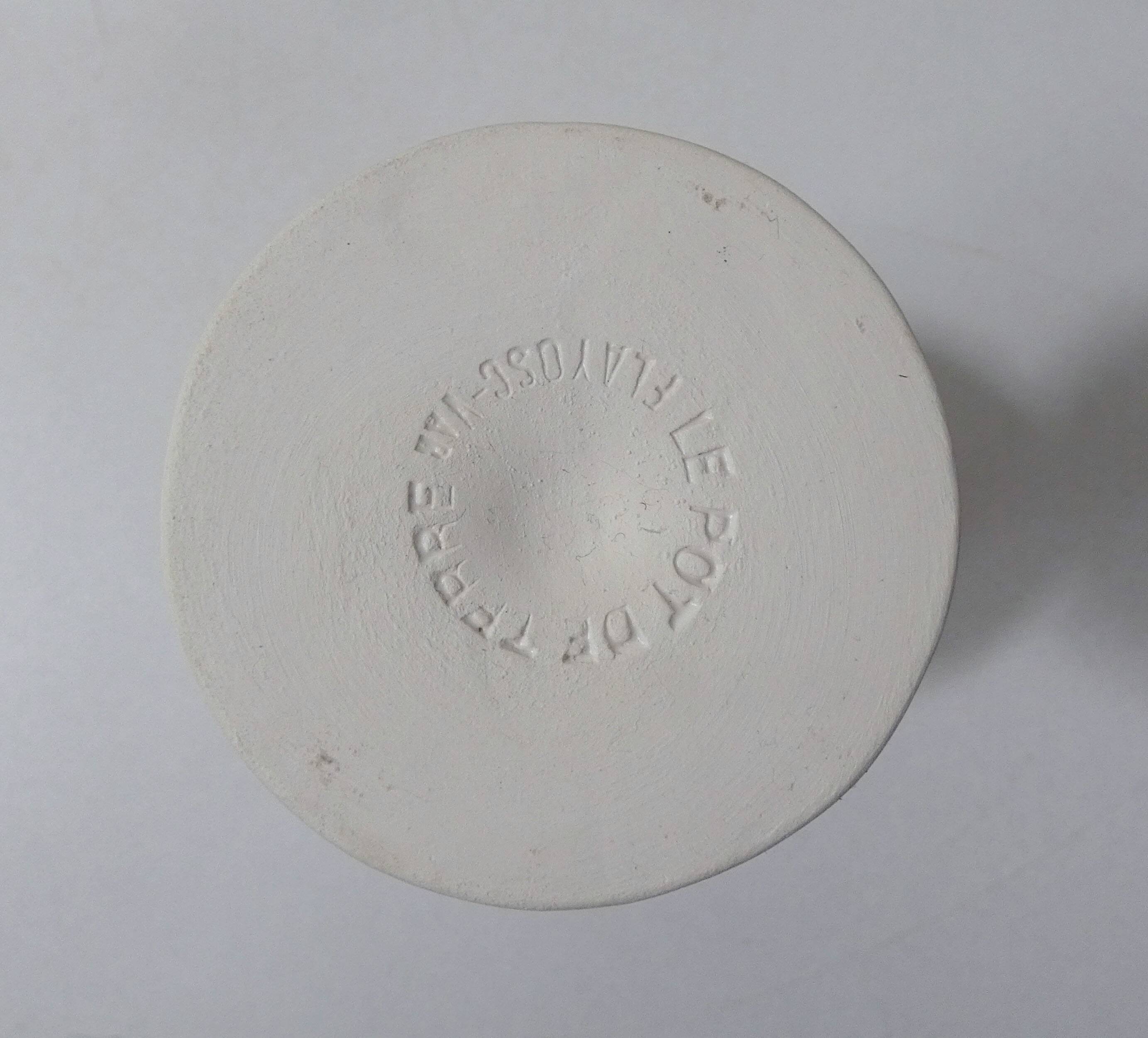 Service en grès grès blanc design vintage signé le pot de terre flayosc var