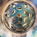 Silver-plated shell butter dish