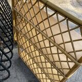 2 vintage rattan shelves