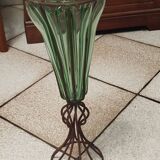 19th-century blown glass vase – Murano style with mount