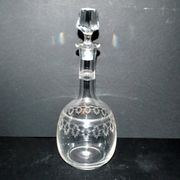 Antique carafe with guilloché spiral decoration – pantograph chemical engraving, circa 1900