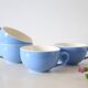 Ensemble de 4 tasses bleue et beige Villeroy et Boch vintage