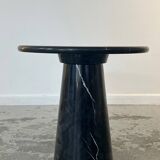 Black marble side table