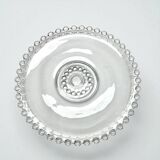 Plat Art Déco en verre moulé et perlé, 1900