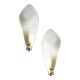 Elegant Contemporary Italian Sanded Leaf Murano Glass Wall Sconce Set