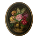 Old table still life with flowers oil painting