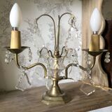 Lampe ancienne en laiton 2 branches