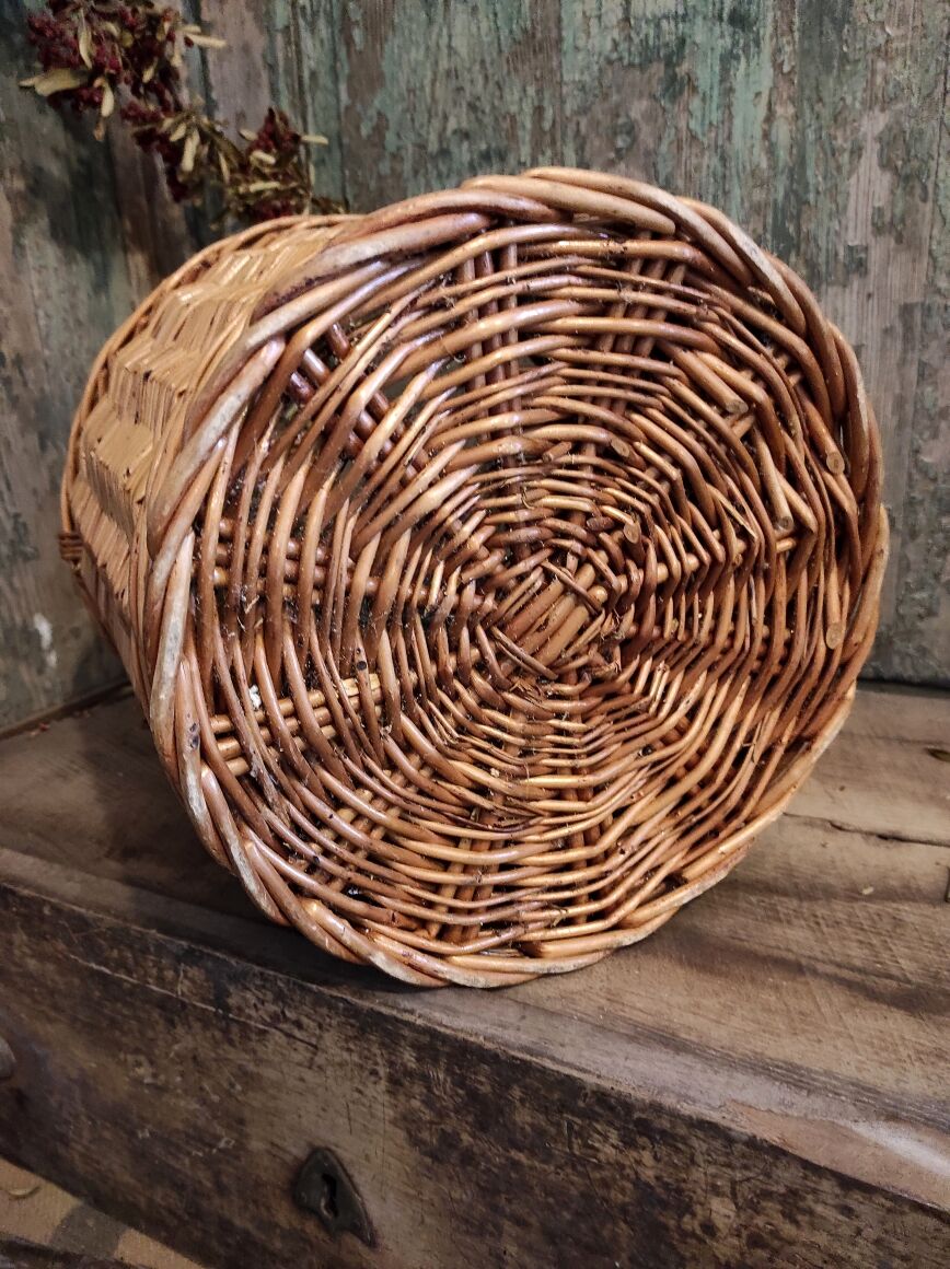 Vintage french cylindrical basket