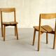 Paire de chaises "grain de café", France 1950