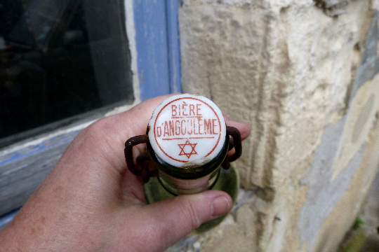 Glass beer bottle Alsatian Breweries Biere de ménage Angouleme