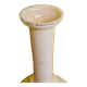 Antiquer Victorian painted beige Opaline vase Czechoslovakia,  from around 1900.