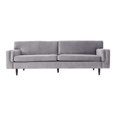 Canapé helsinki argent velour, design scandinave