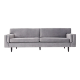 Canapé helsinki argent velour, design scandinave