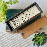 Box of wooden dominoes