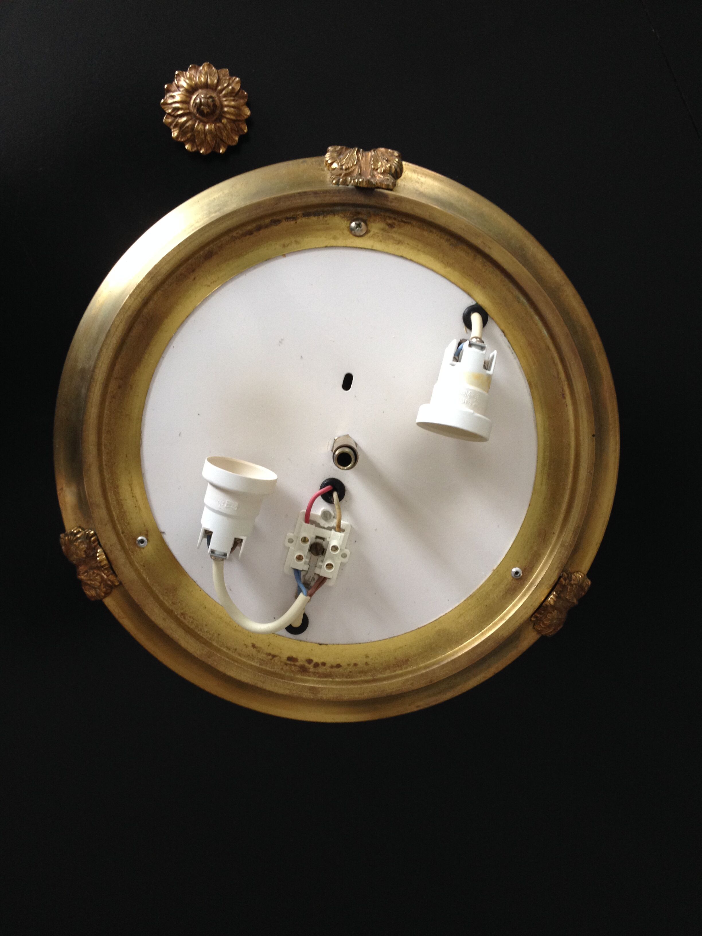 Glass and brass ceiling