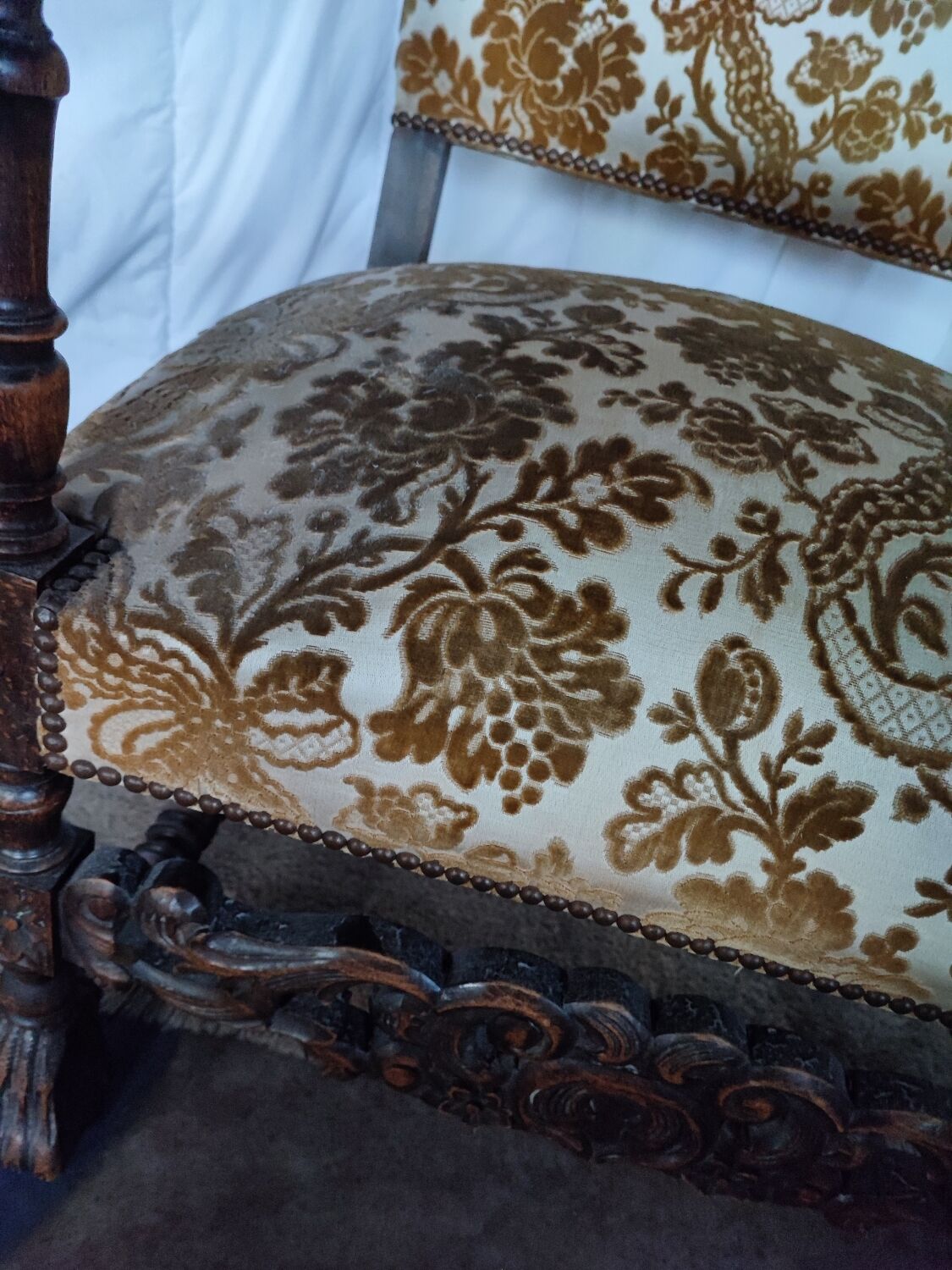 19th century armchair with original tapestry