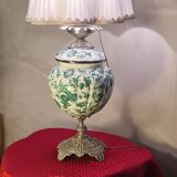 antique lamp 65x32 bronze and porcelain pull-out in very good condition